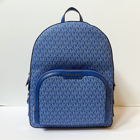 Michael Kors Jaycee Large Backpack MK Electric Blue - Picture 2 of 12